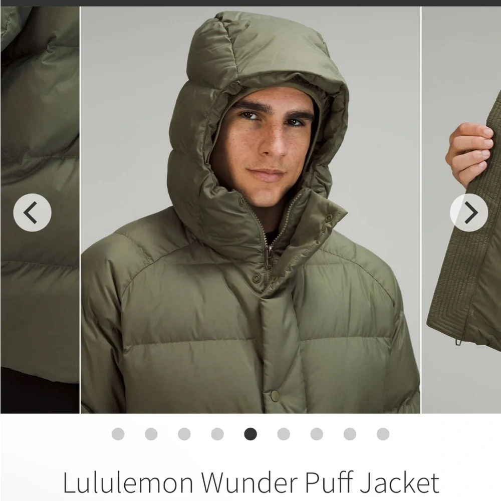 MENS M LULULEMON OLIVE GREEN JACKET
